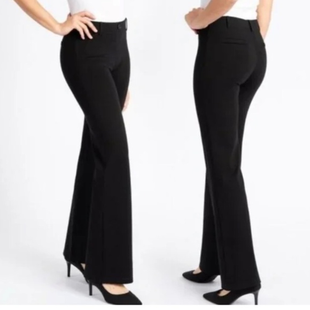Betabrand Stretch Flare Pants in Black Size Extra Small Petite